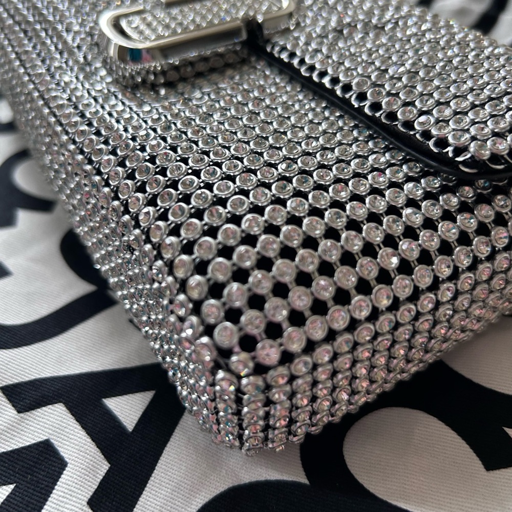 NWT MARC JACOBS The Rhinestone J Marc Crystal Embellished Shoulder Bag - Picture 15 of 17